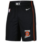 Detroit Pistons NBA Shorts Nike 2023-24 City Edition Schwarz Swingman - Herren